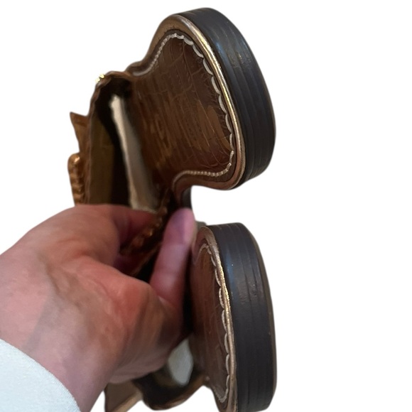 Sam Edelman Woven Slide Sandals Size 7 Metallic Gold Boho Style Resort Wear - Picture 4 of 6